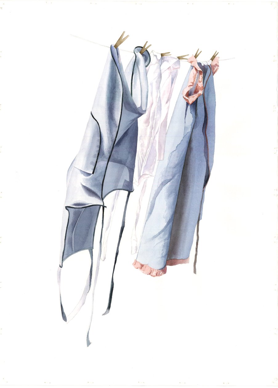Tre av Annas Pinnies, 2003 (wc på papir) av Miles Contemporary Artist Thistlethwaite