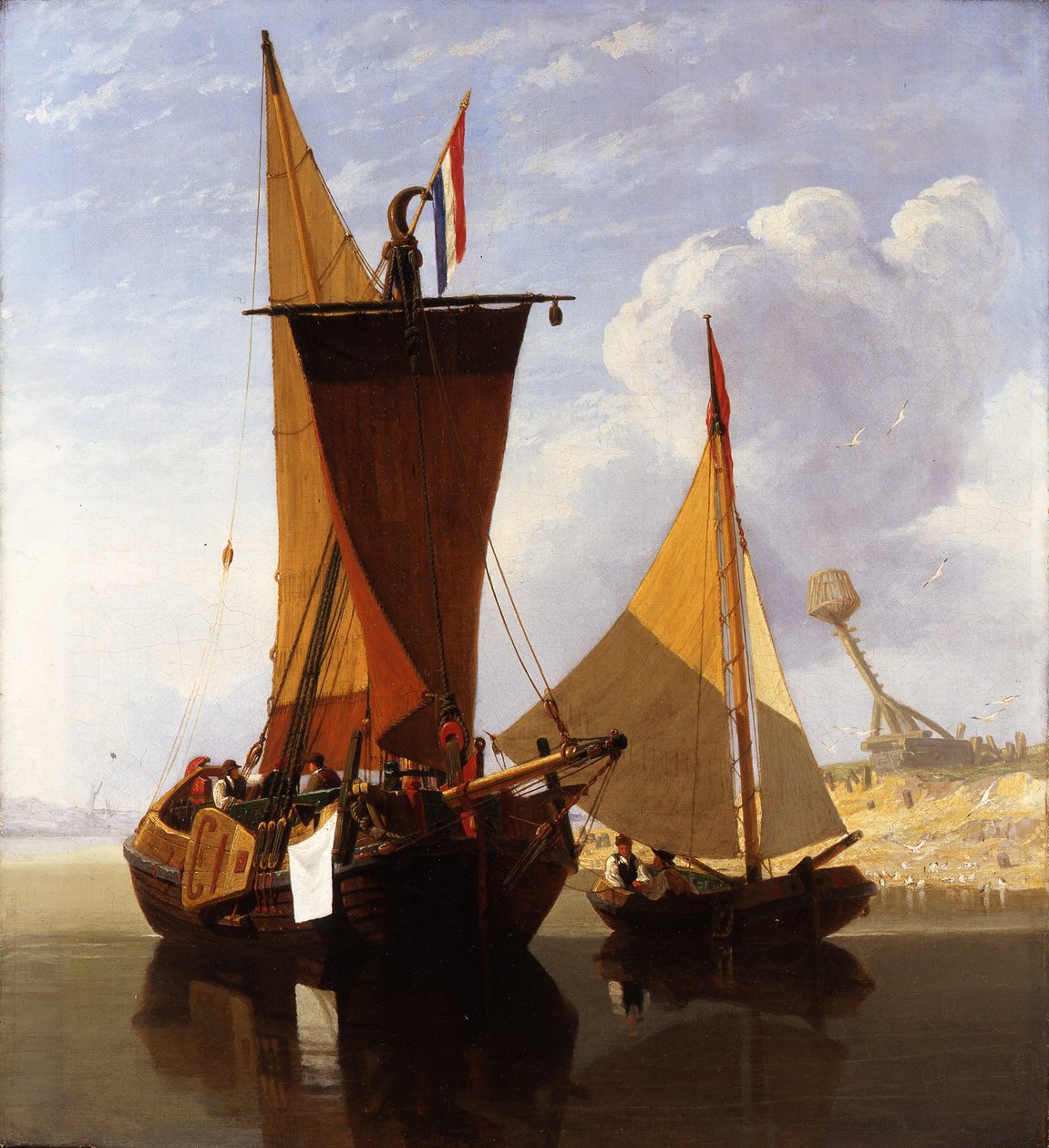 Båter på Medway av Miles Edmund Cotman