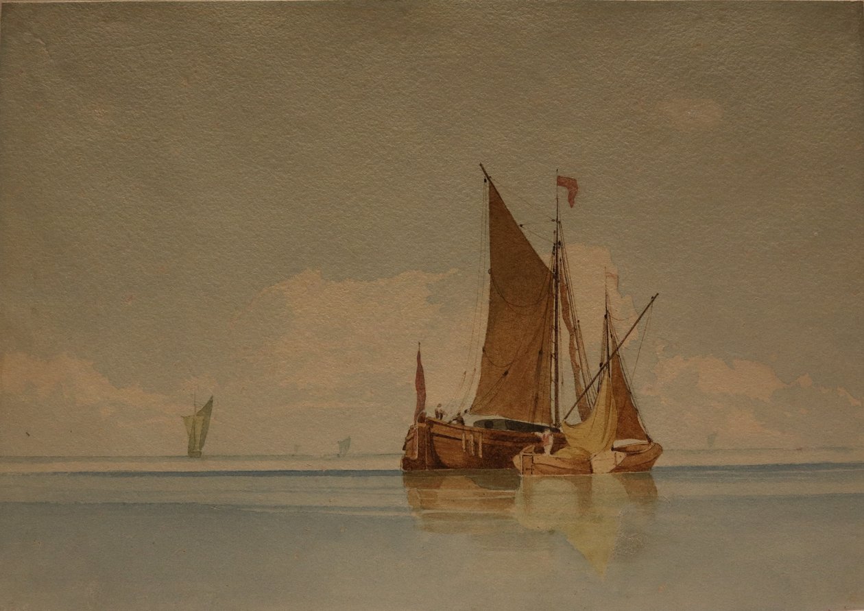 En rolig, dato ukjent (akvarell og blyant på papir) av Miles Edmund Cotman