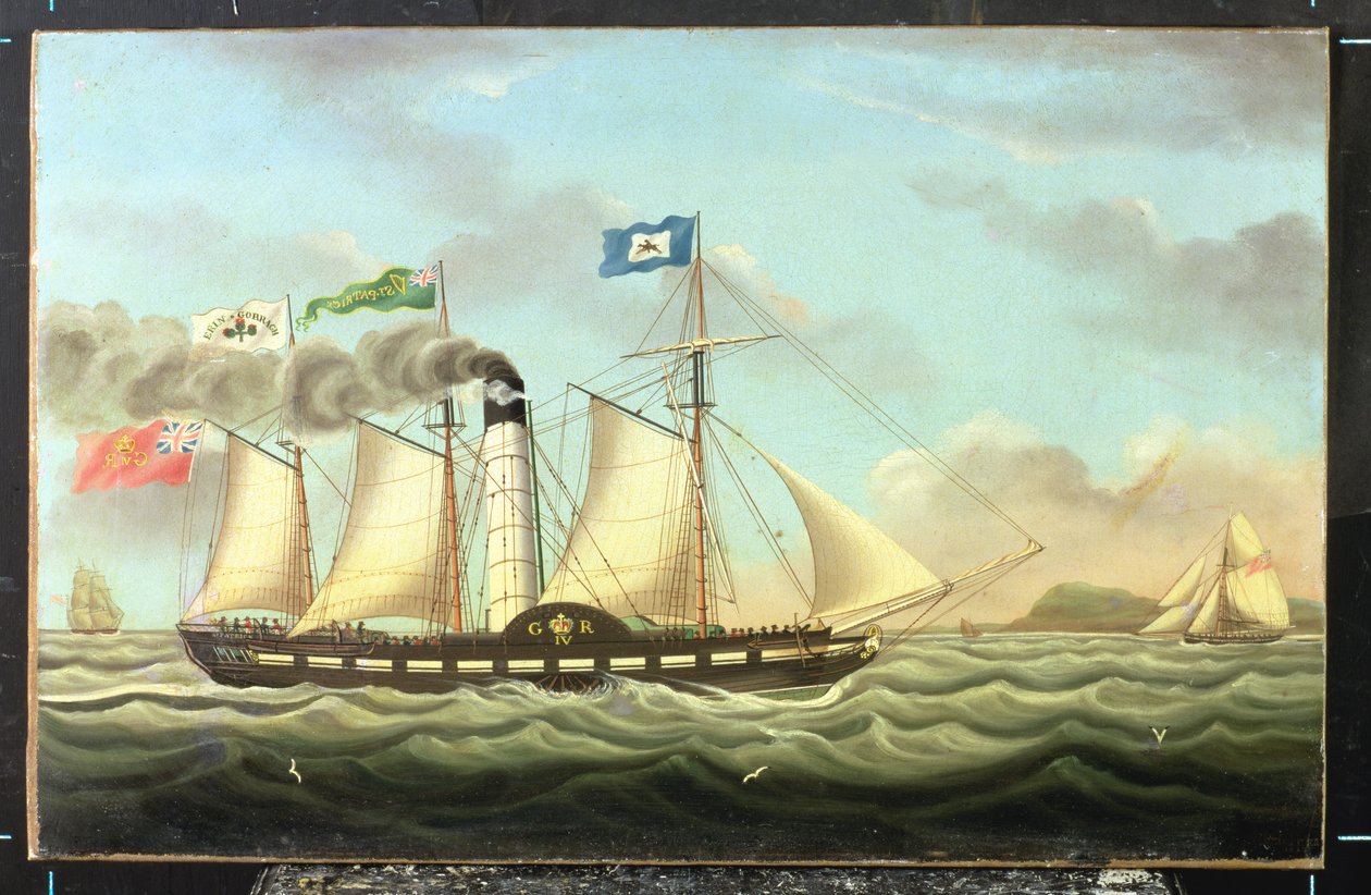 Steam-pakken "Saint Patrick" On The Liverpool To Dublin Run, 1827 av Miles Walters