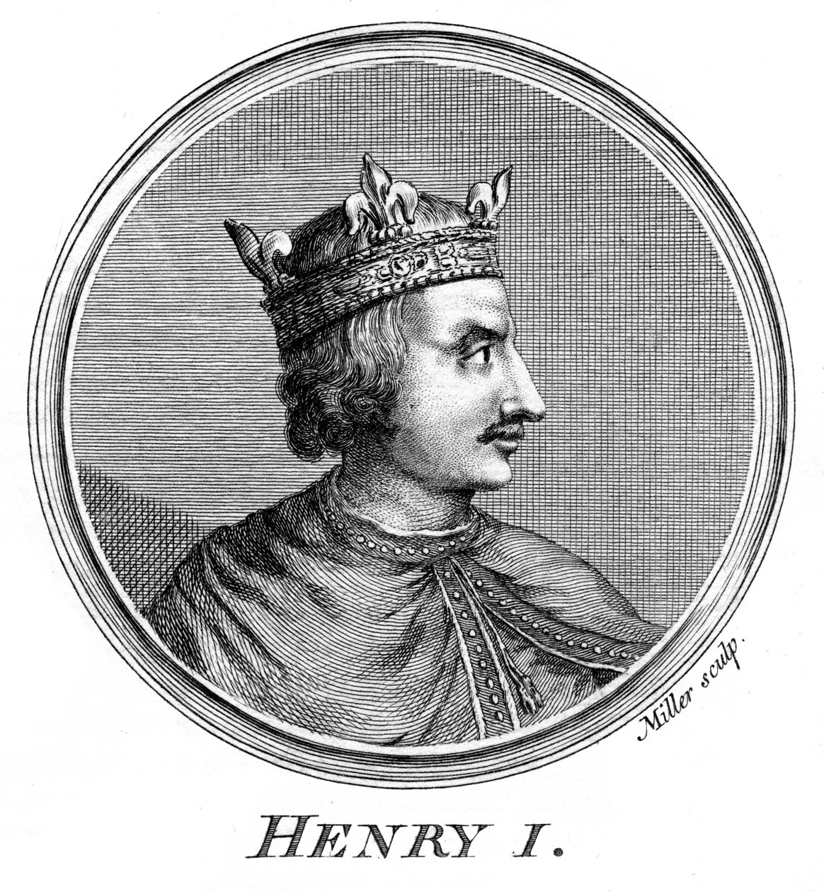 Henry I, konge av England. av Miller