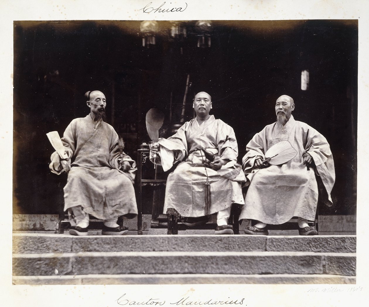 Kantonmandariner, ca. 1860-tallet, ca. 1860-tallet (albumintrykk) av Milton M. Miller