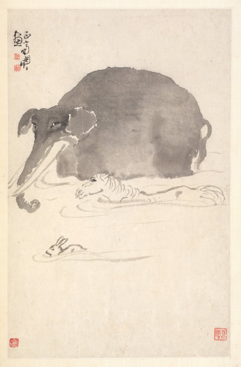 Elefant, hest og hare av Min Zhen