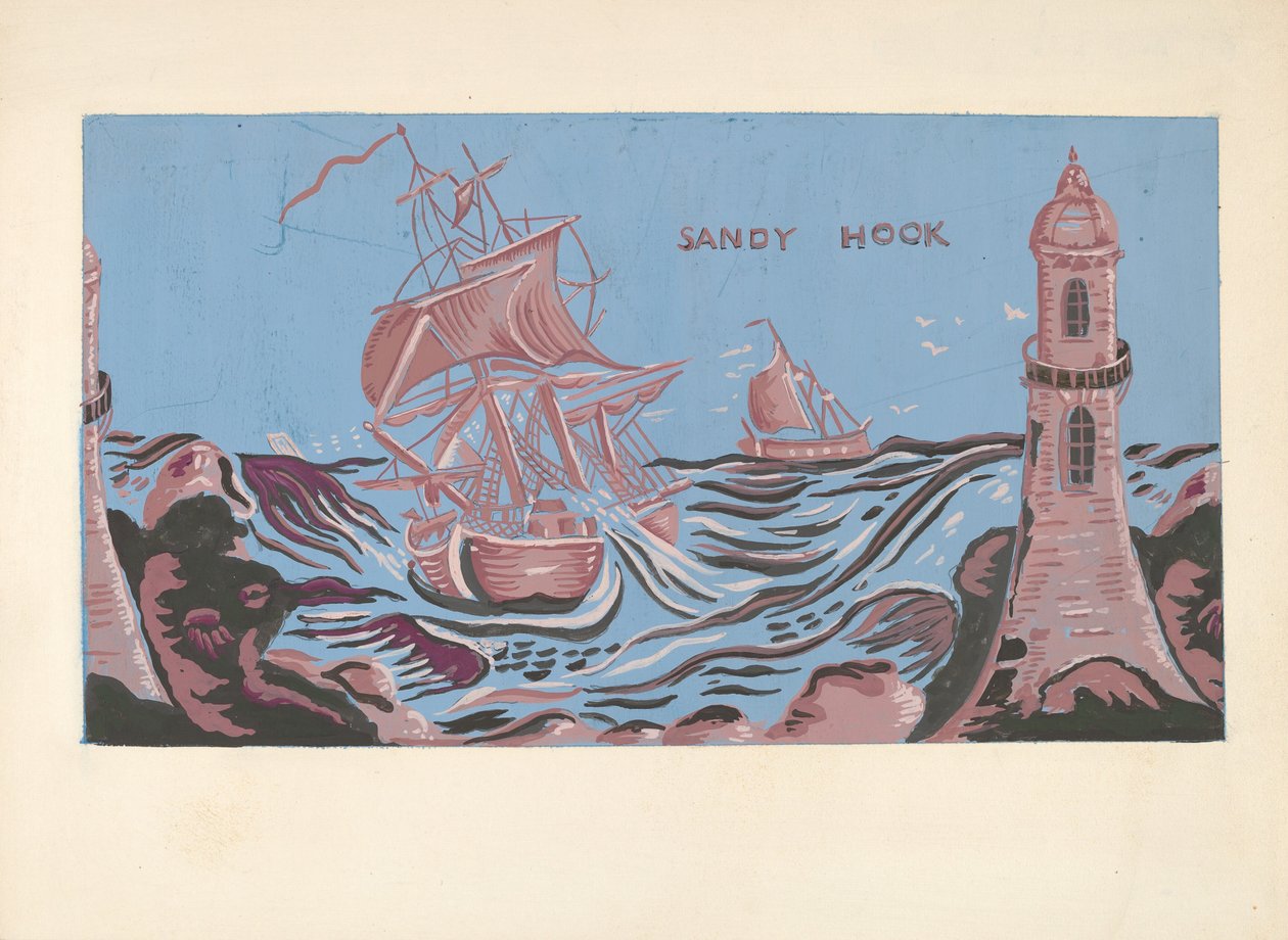 Bandboks, ca. 1938 (akvarell) av Mina Lowry