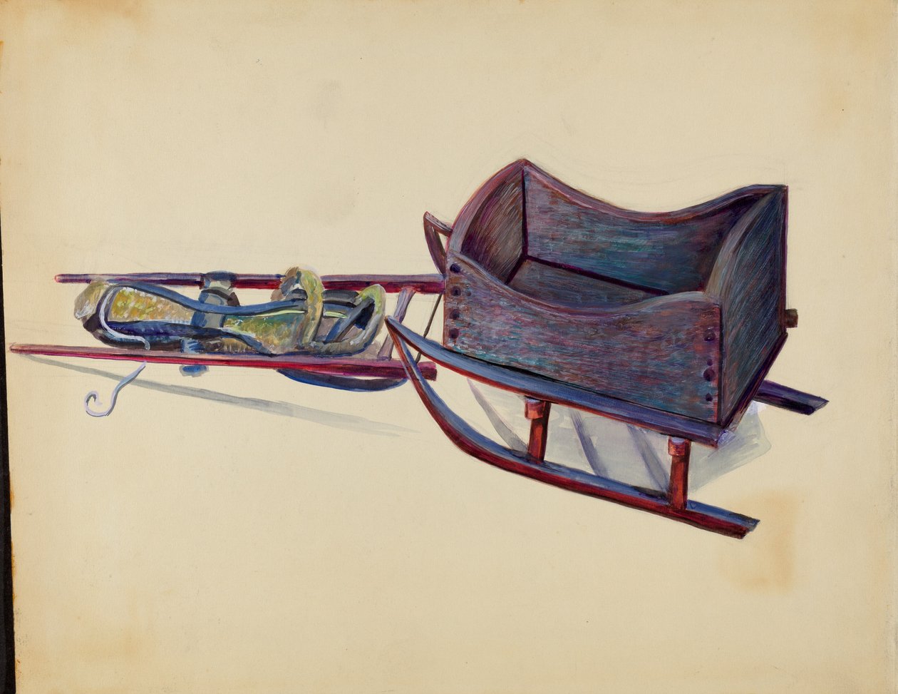 Toy Slede, ca. 1936. av Mina Lowry