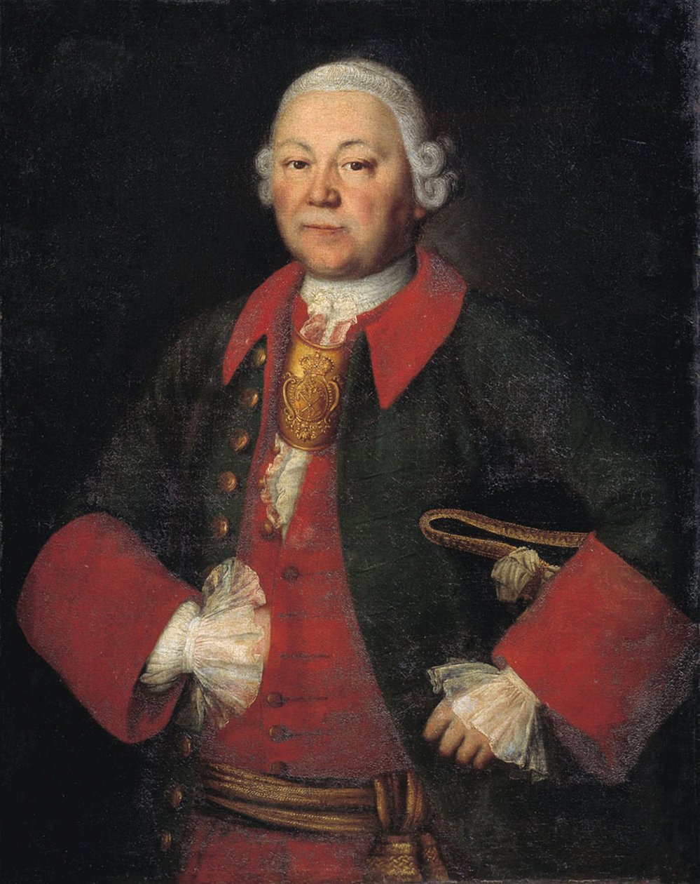 Portrett av grev Ivan Terentievich Meshchersky, 1756 av Mina Lukich Kolokolnikov