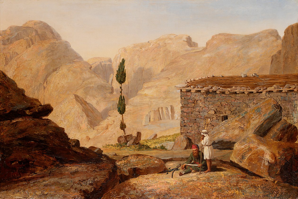 Toppen av Sinai-fjellet med Elias kapell, etter 1844. av Miner Kilbourne Kellogg