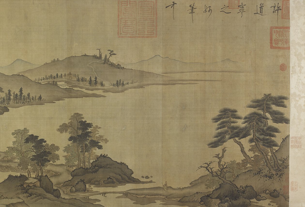 Autumn River i regn og skyer av Ming Dynasty Chinese School