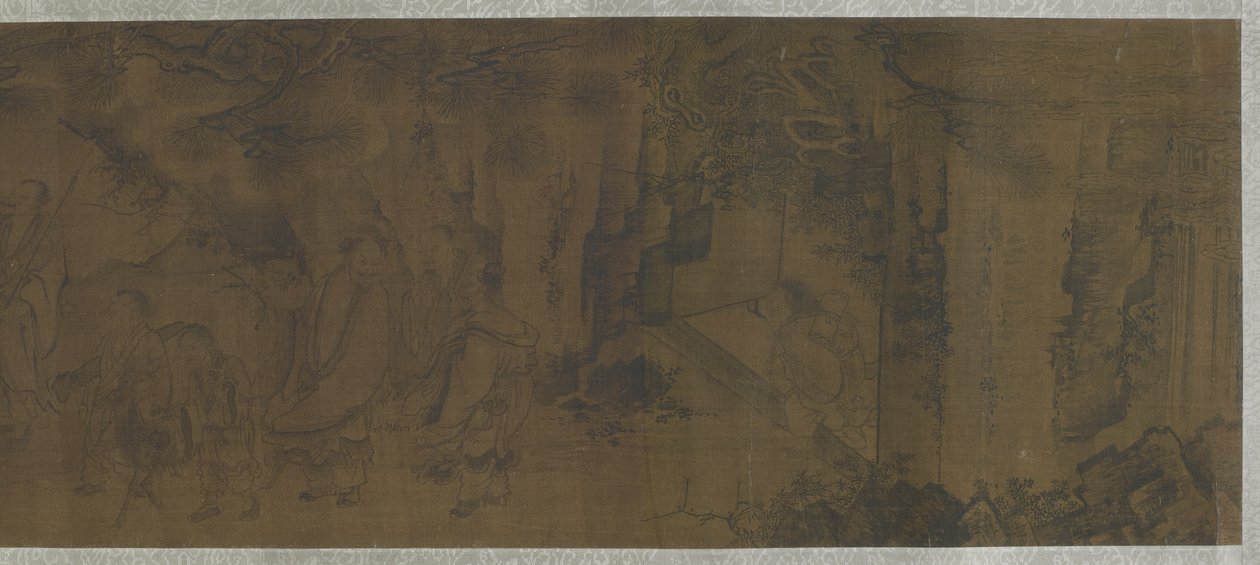 Daoistiske udødelige i fjellene av Ming Dynasty Chinese School