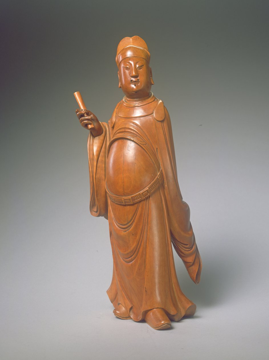 Figur av Wen Chang (buksbom) av Ming Dynasty Chinese School