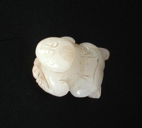 Figur av en gutt, Ming-dynastiet (1368-1644) (jade) av Ming Dynasty Chinese School