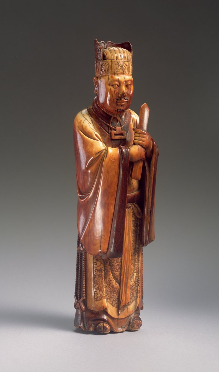 Figur av en tjenestemann (utskåret elfenben) (se også 272119) av Ming Dynasty Chinese School