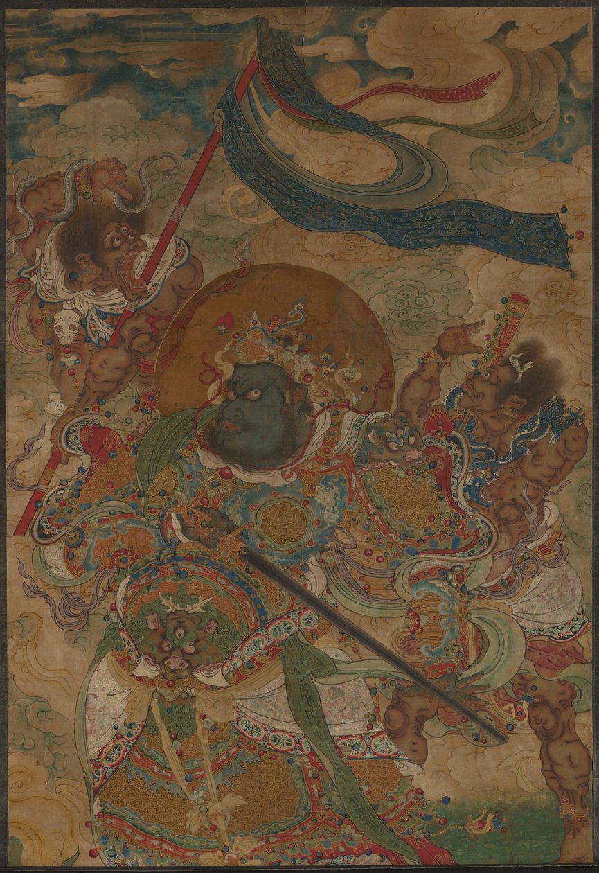 Himmelske kong Virudhaka av Ming Dynasty Chinese School