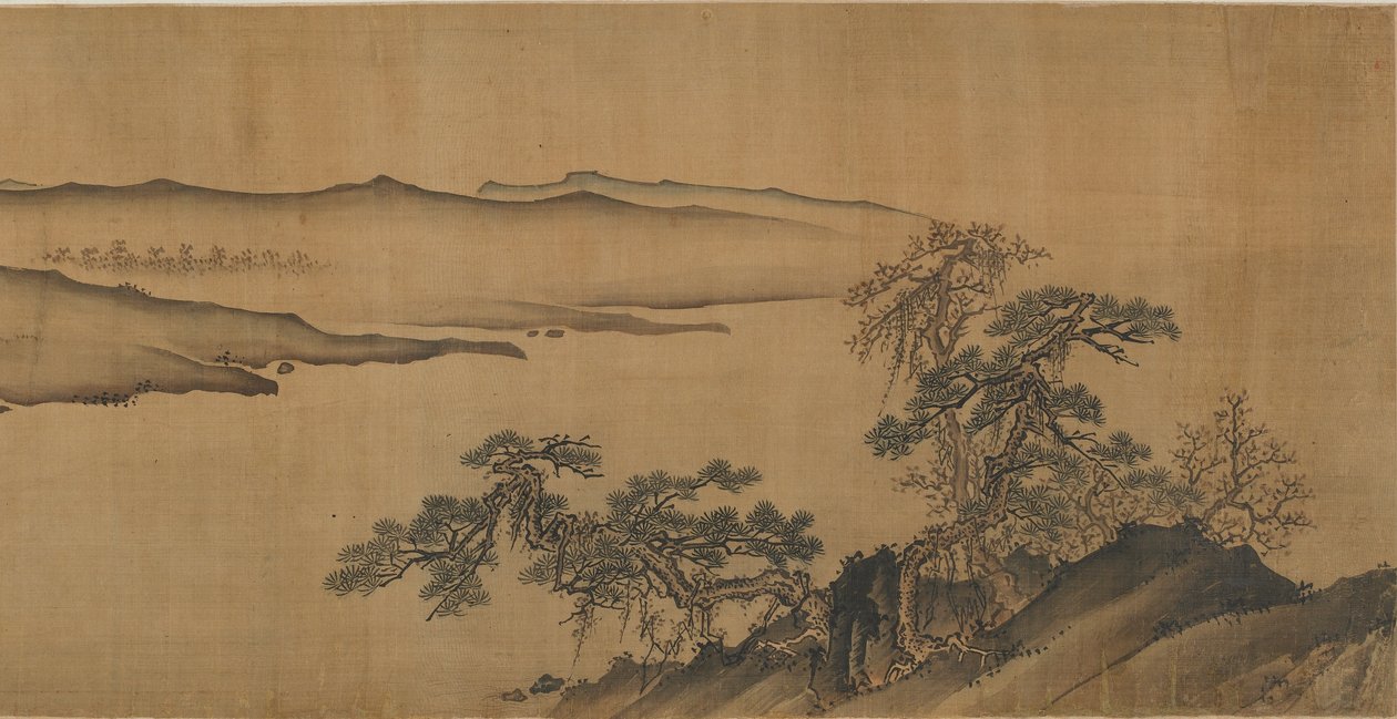 Hills Along a River, 1500-1600-tallet av Ming Dynasty Chinese School
