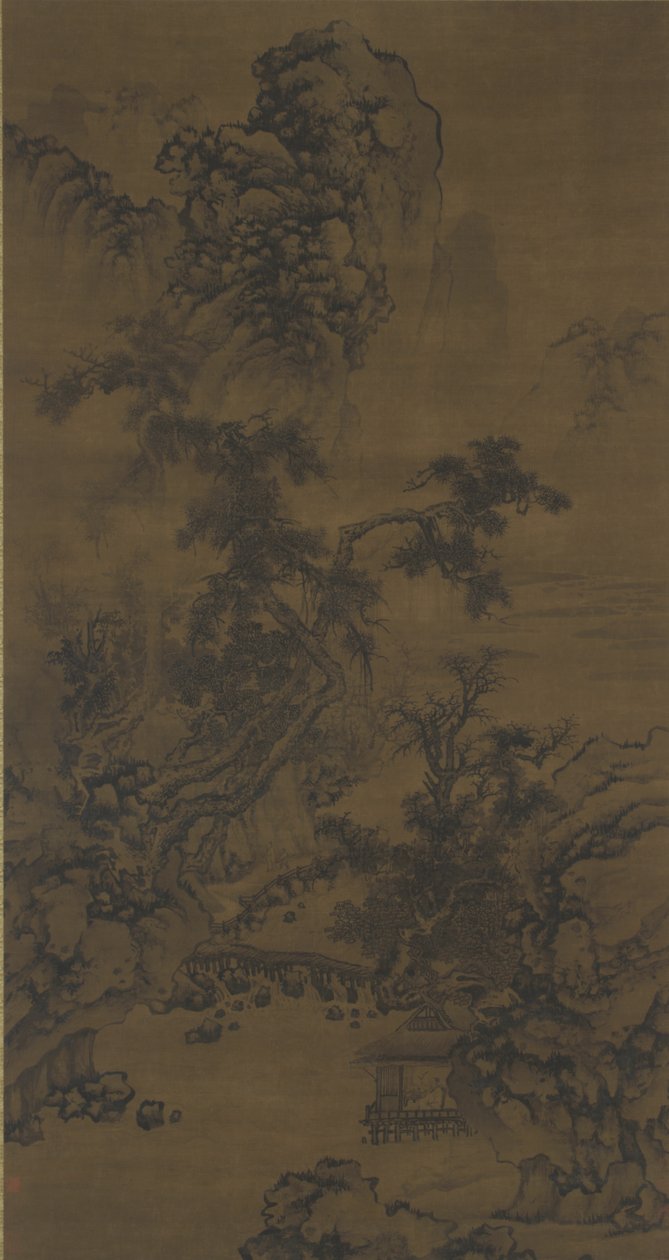 Lytte til Pines in a Riverside Pavilion av Ming Dynasty Chinese School