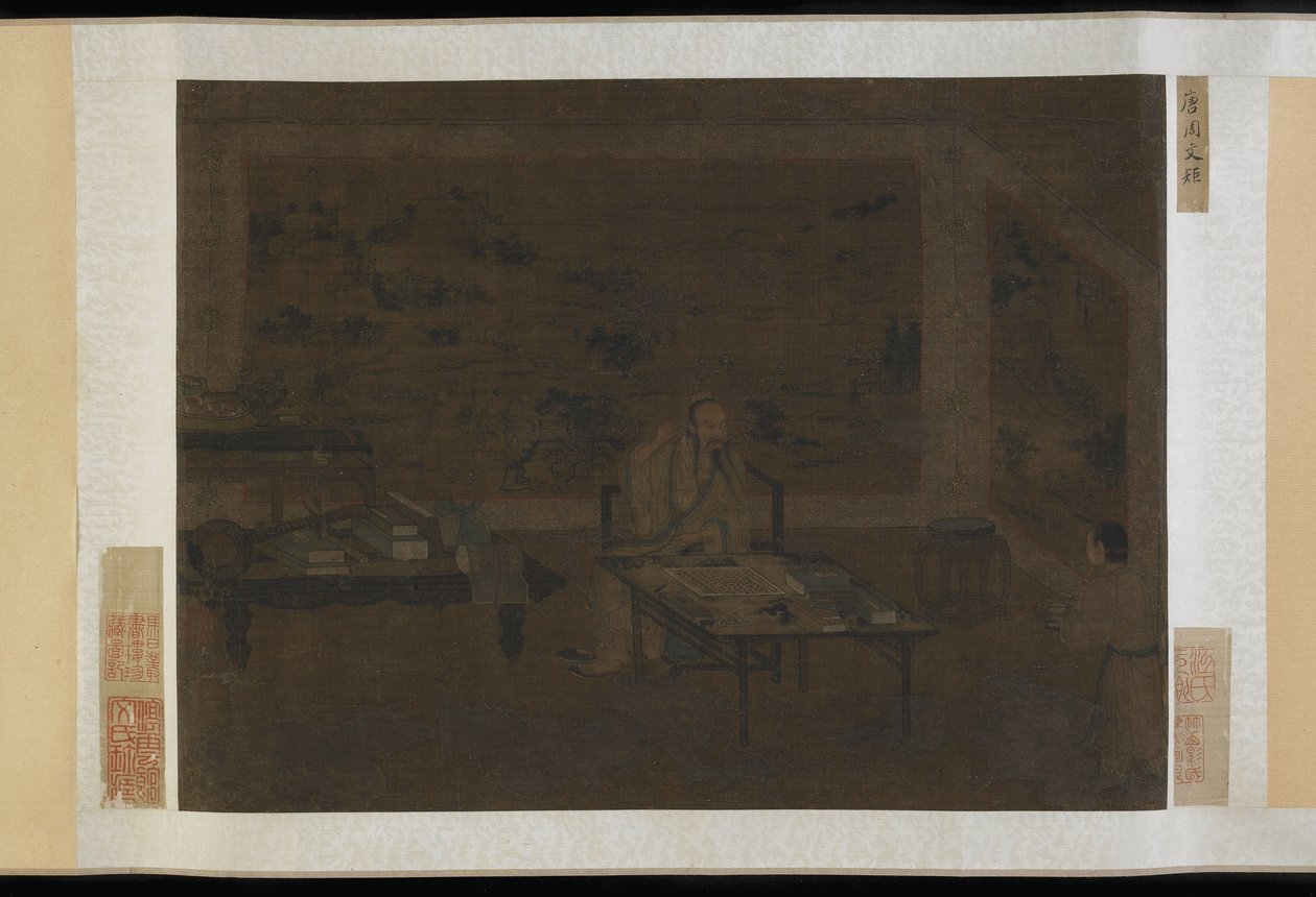 Mann som renser øret av Ming Dynasty Chinese School