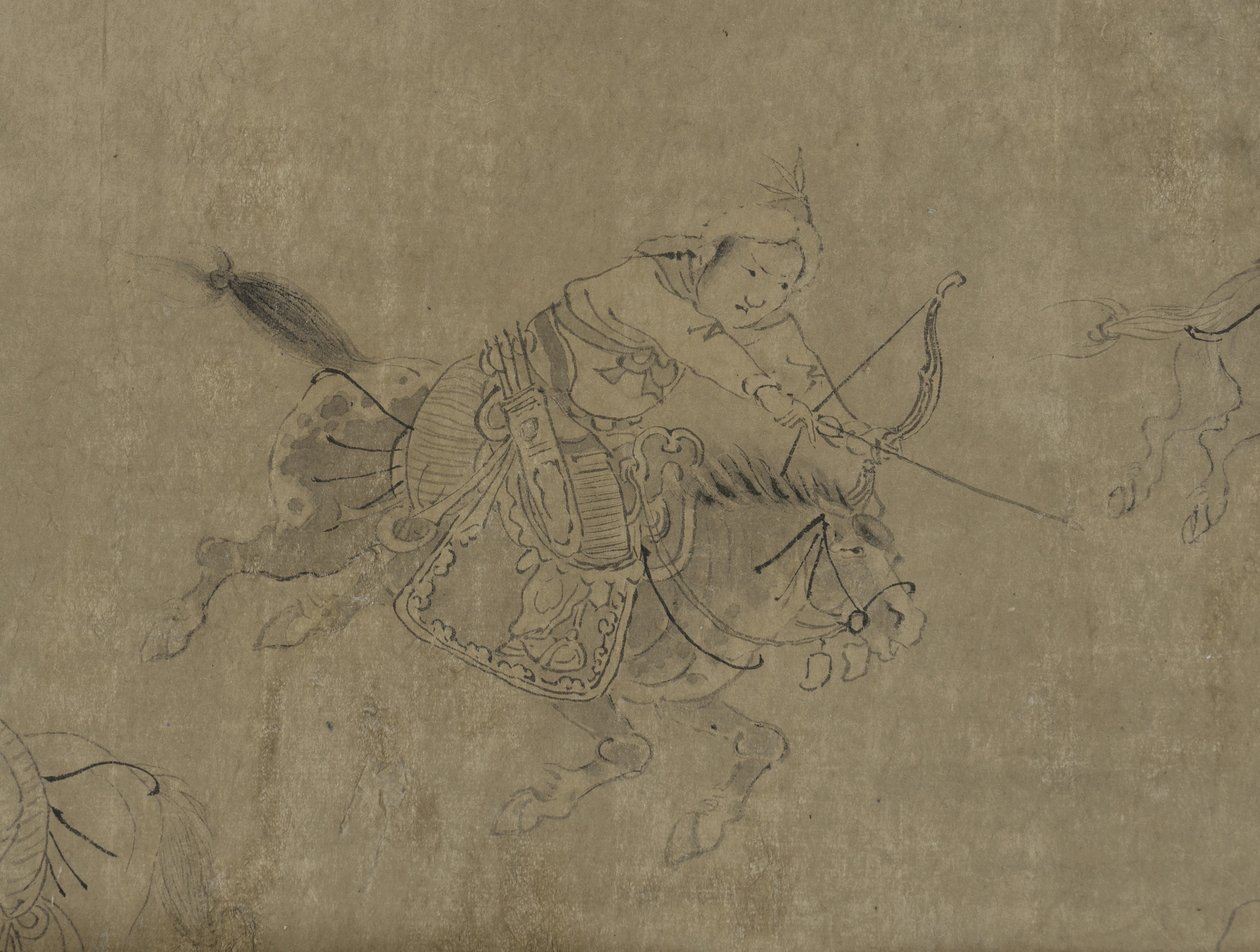 Cai Wenjis fangenskap, 1300-1400-tallet (blekk på papir) av Ming Dynasty Chinese School