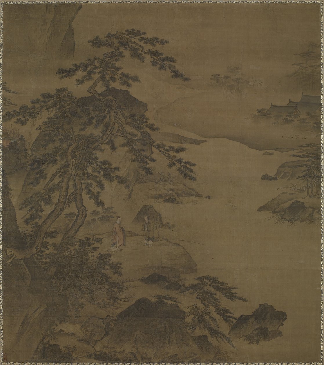 Besøke vismannen ved Wei-elven, midten av 1400-tallet av Ming Dynasty Chinese School