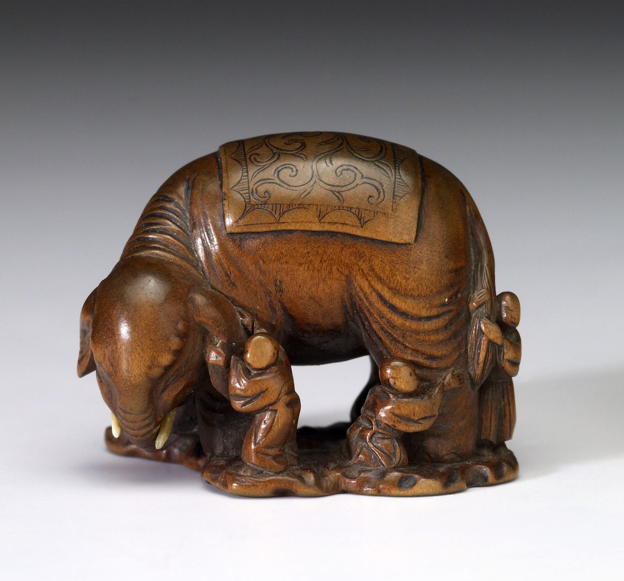 The Blind Men and the Elephant, tidlig på 1800-tallet (tre) av Minkoku Minkoku