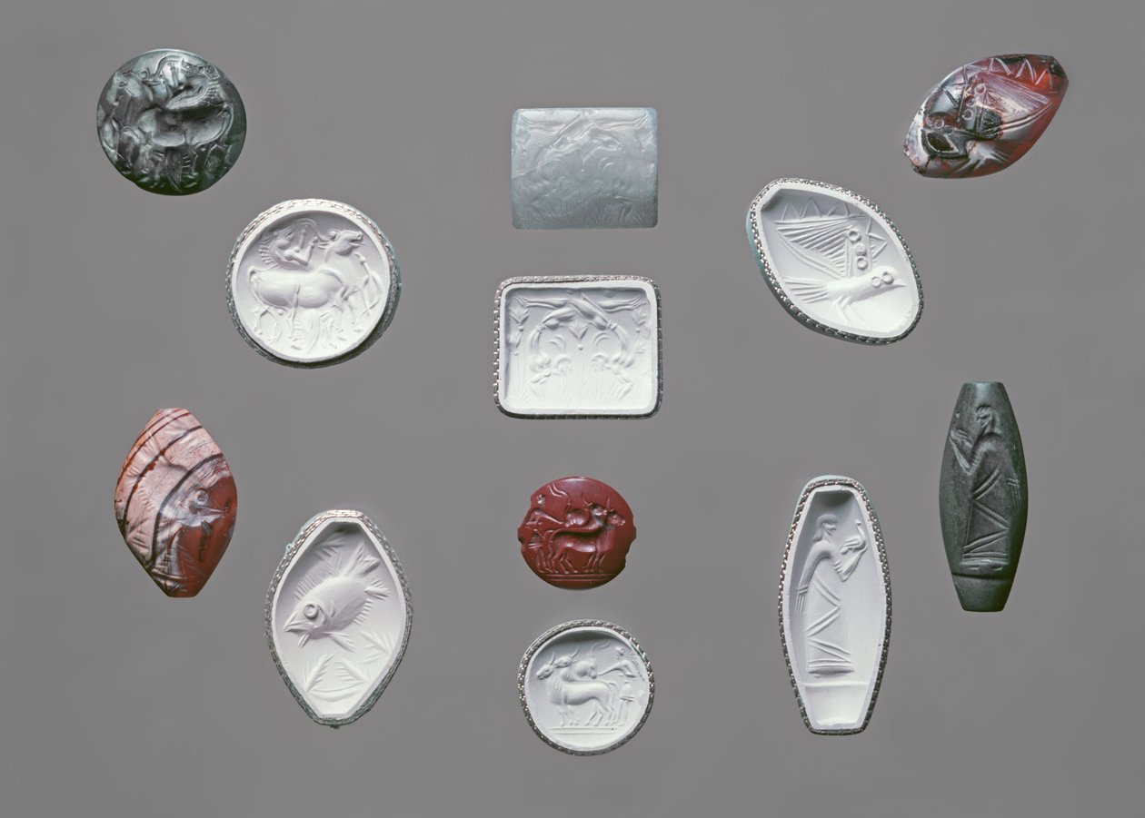 Bronsealder seglsteiner og inntrykk, kretiske, ca.1600 f.Kr av Minoan