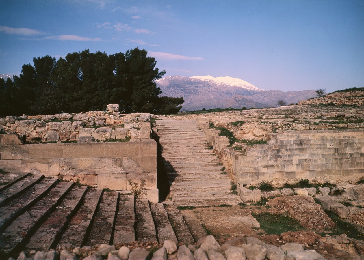 Utsikt over palasset, ca. 1900-1700 f.Kr av Minoan
