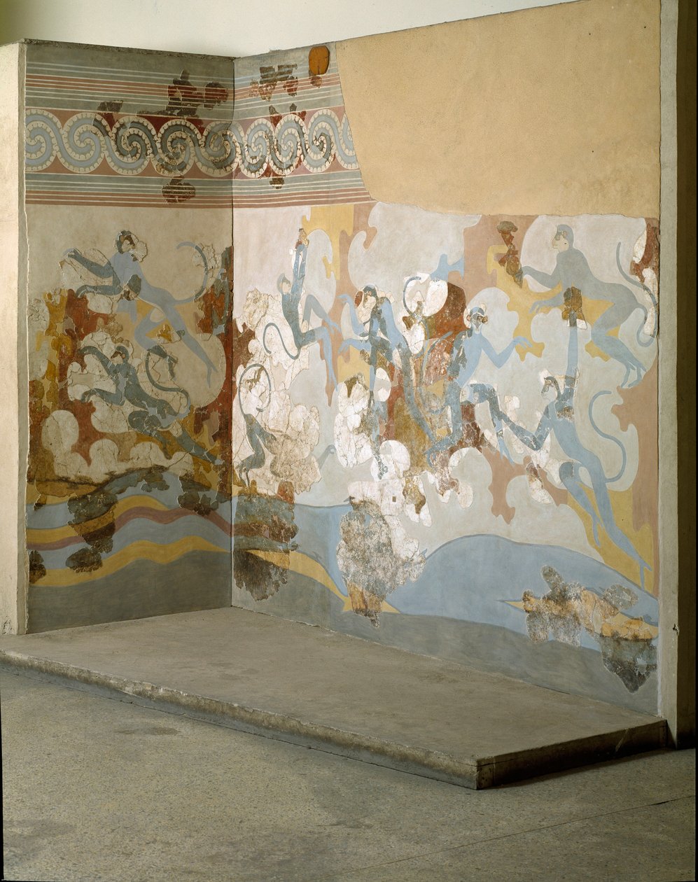 Minoisk kunst: "" aper"" Fresco fra Akrotiri til Santorini. 1500-tallet f.Kr. Athen, Nasjonalt arkeologisk museum av Minoan