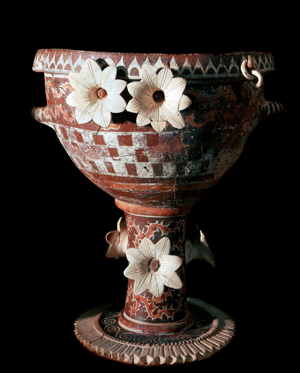 Minoisk kunst: terrakottakrater med dekorasjoner fra perioden protopalatiale (2100 til 1650 f.Kr.) av Minoan