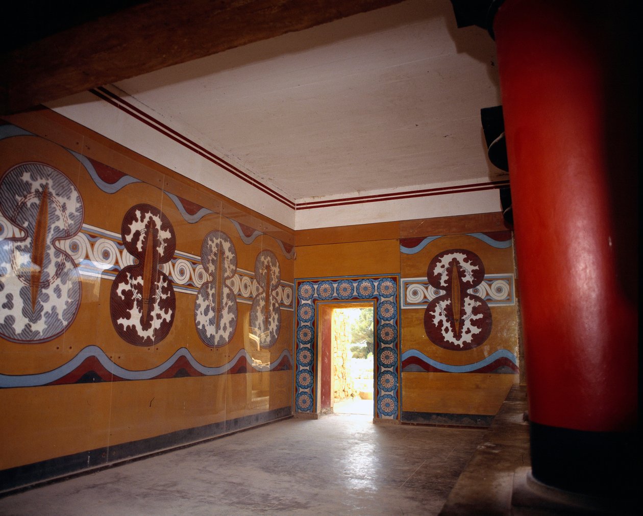Gresk kunst: Hallen til Knossos-palasset, Hellas. av Minoan