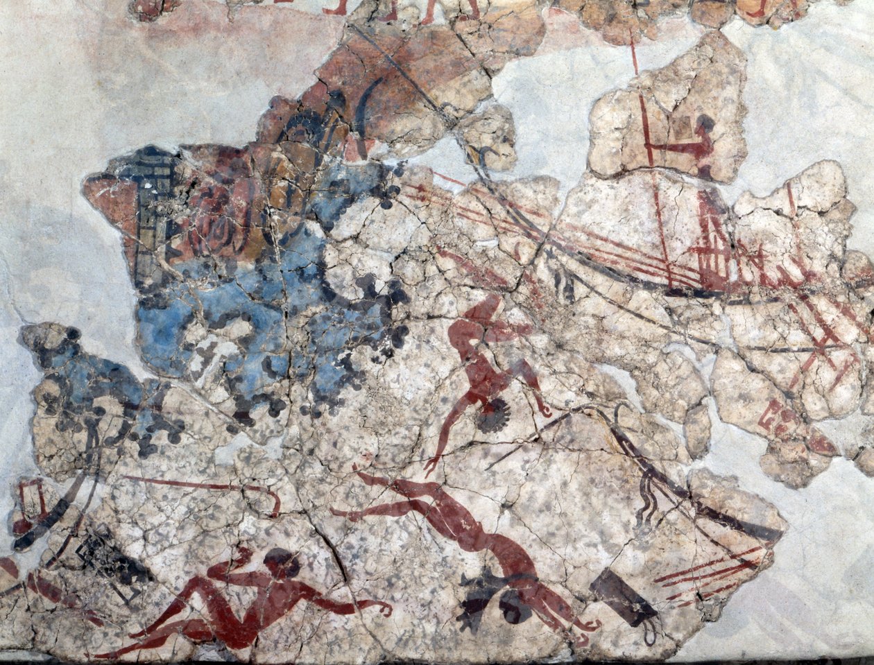 Minoisk veggmaleri fra antikkens Thera (fresco) av Minoan