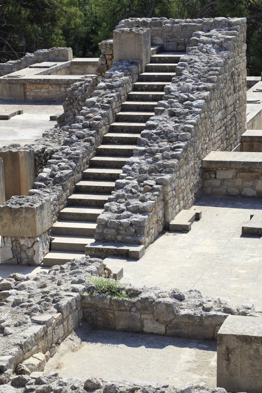 Orientalsk del av palasset til kong Minos på Knossos mellom dronningen megaron og den sentrale domstolen. Kreta. 1600-1450 f.Kr av Minoan