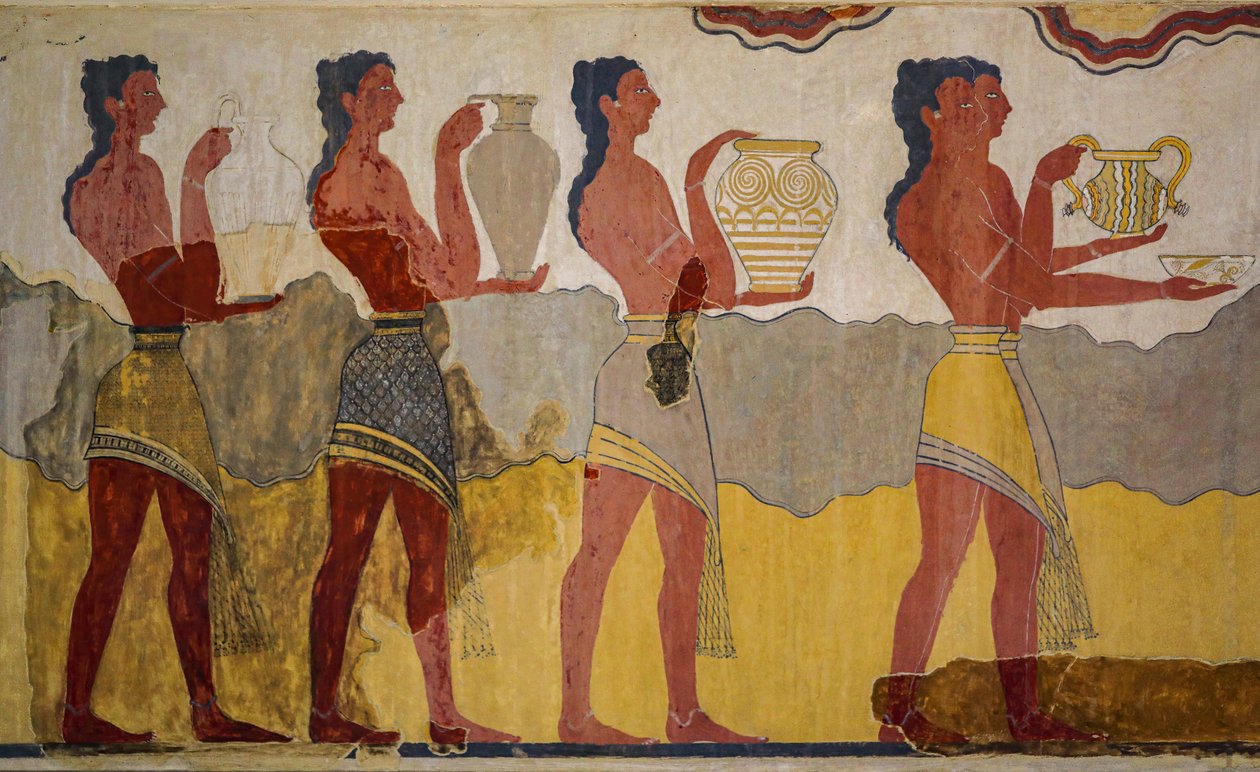 Rekonstruksjon av prosesjonfresken av Minoan