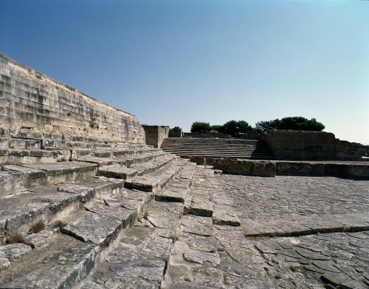 Utsikt over ruinene av Phaistos, 2700-1200 f.Kr av Minoan