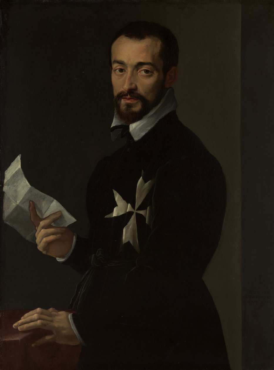Portrett av en ridder av Malta, sannsynligvis Fra Jacopo Salviati, 1566. av Mirabello Cavalori
