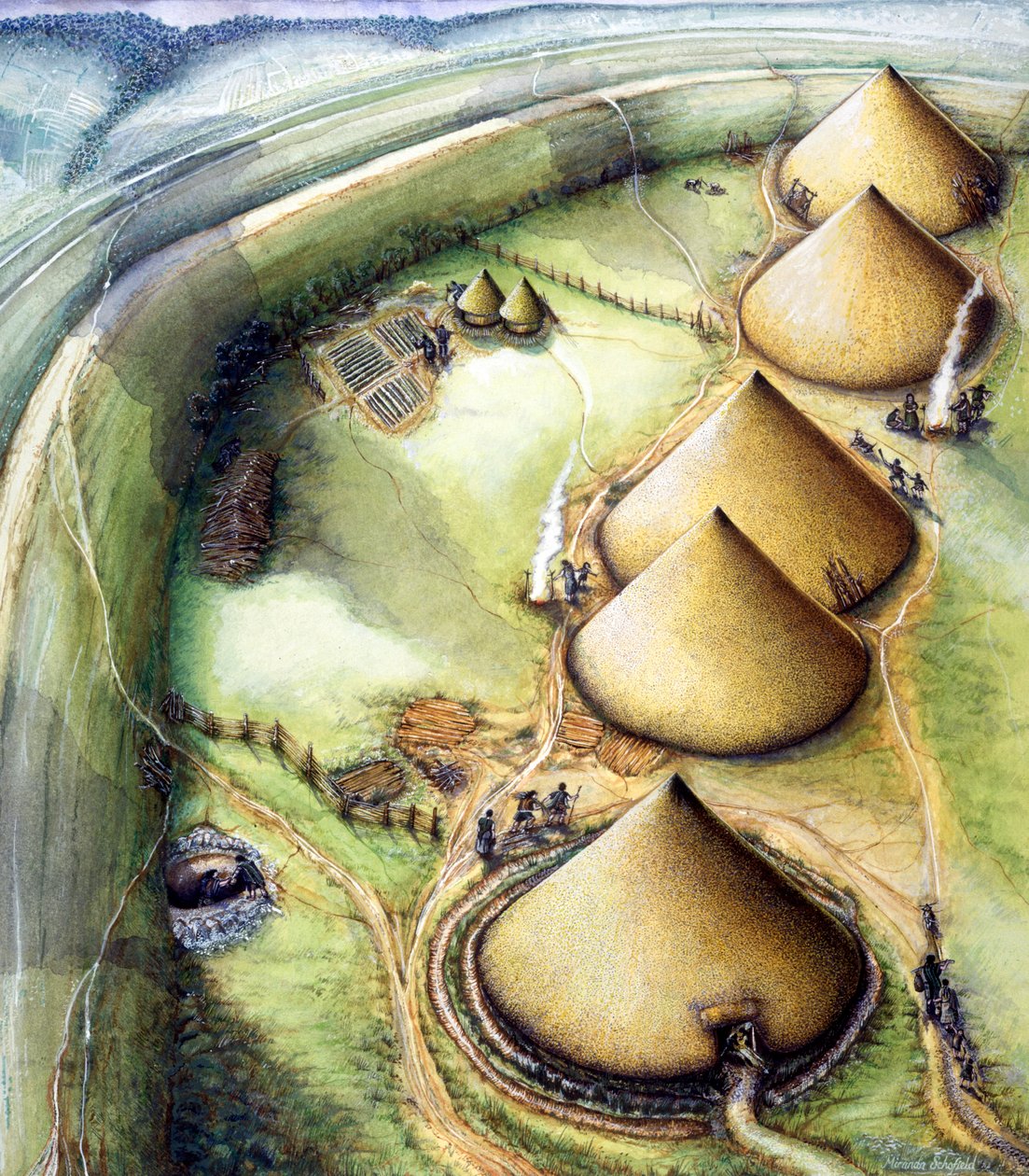 Maiden Castle c5. århundre f.Kr., c1990-2010 av Miranda Schofield