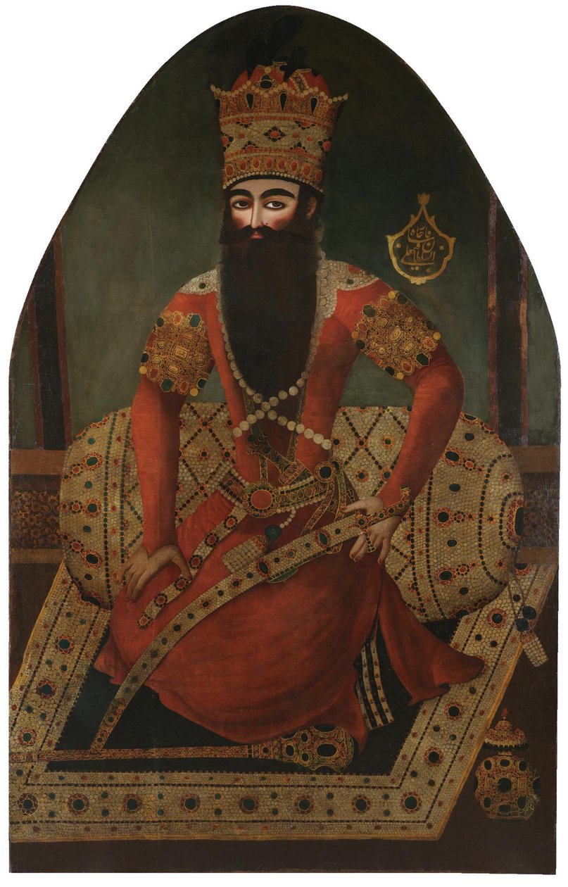 Portrett av F. Fath Ali Shah 1797-1834 av Mirza Baba