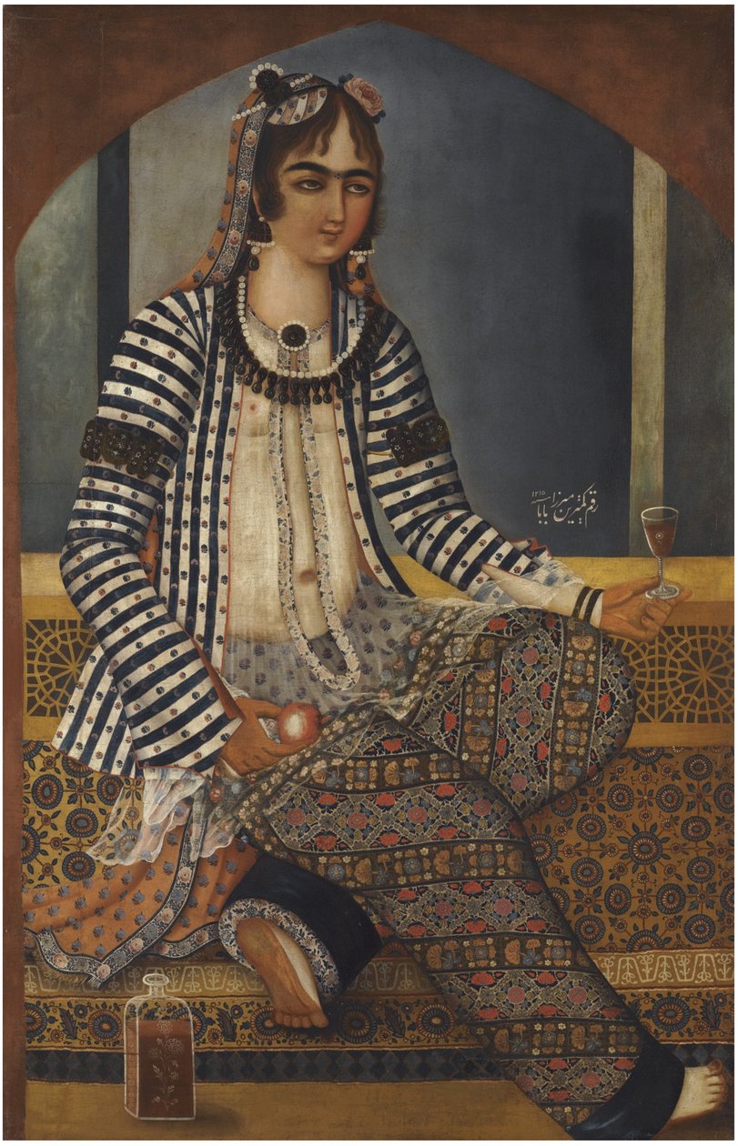 Portrett av en dame av Mirza Baba