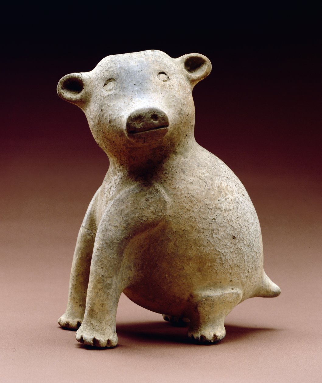 Flaske med bjørnefigur, sen Mississippian periode, 1200-1500 (keramikk) av Mississippian culture
