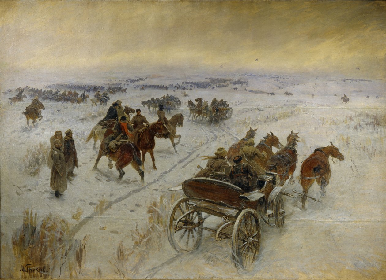 Slaget ved Yegorlykskaya, 1928-1929 av Mitrofan Borisovich Grekov