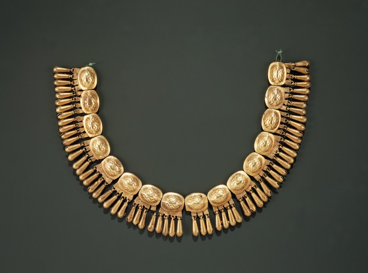 Halskjede (gull) av Mixtec