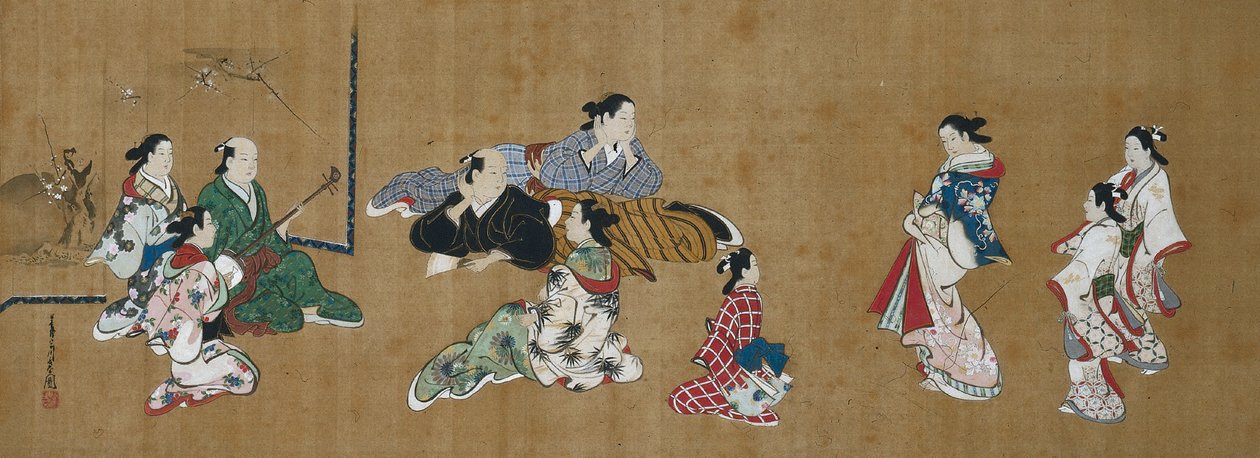 Underholdningsscene av Miyagawa Chōshun