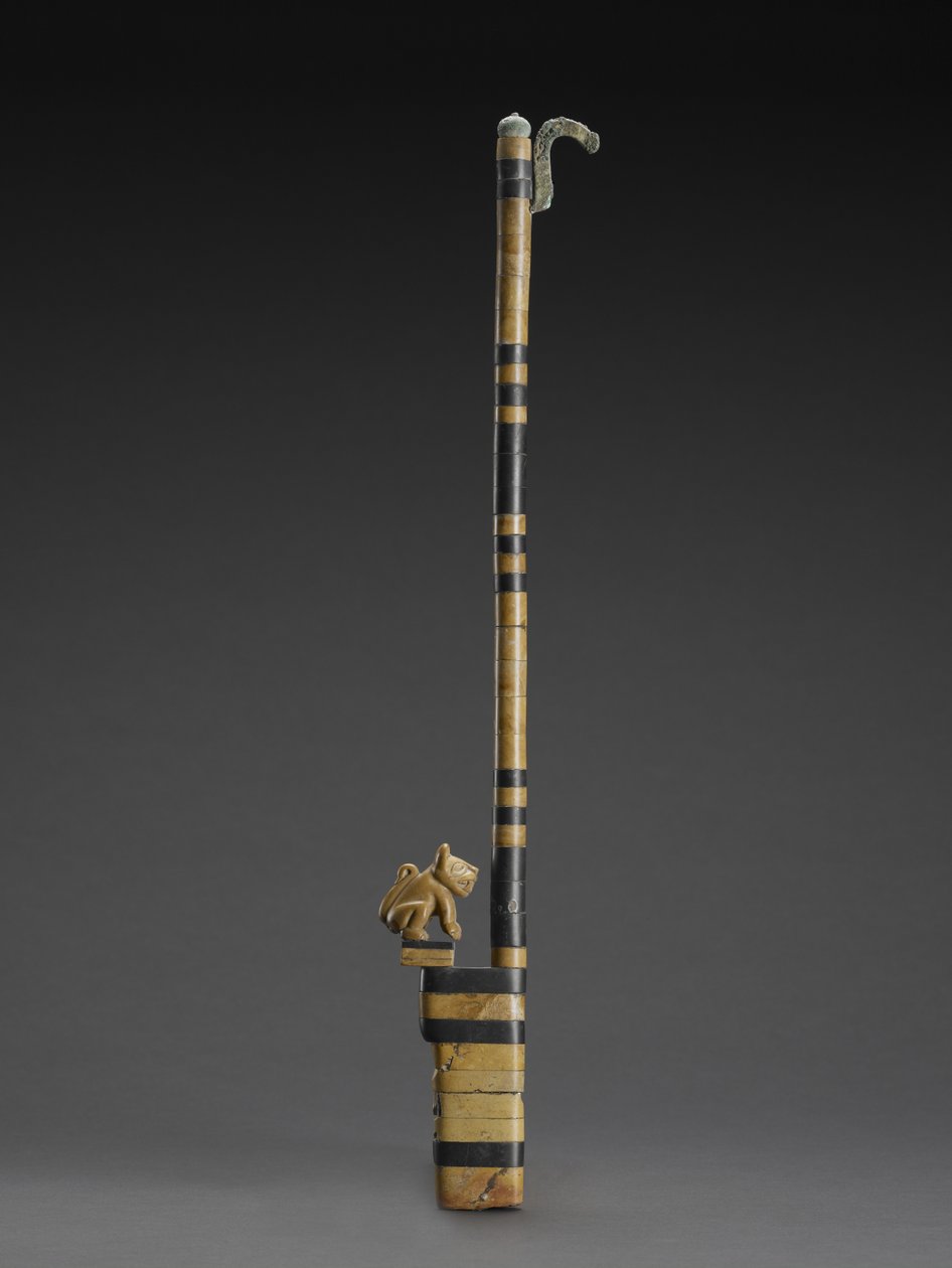 Atlatl med Feline av Moche Moche