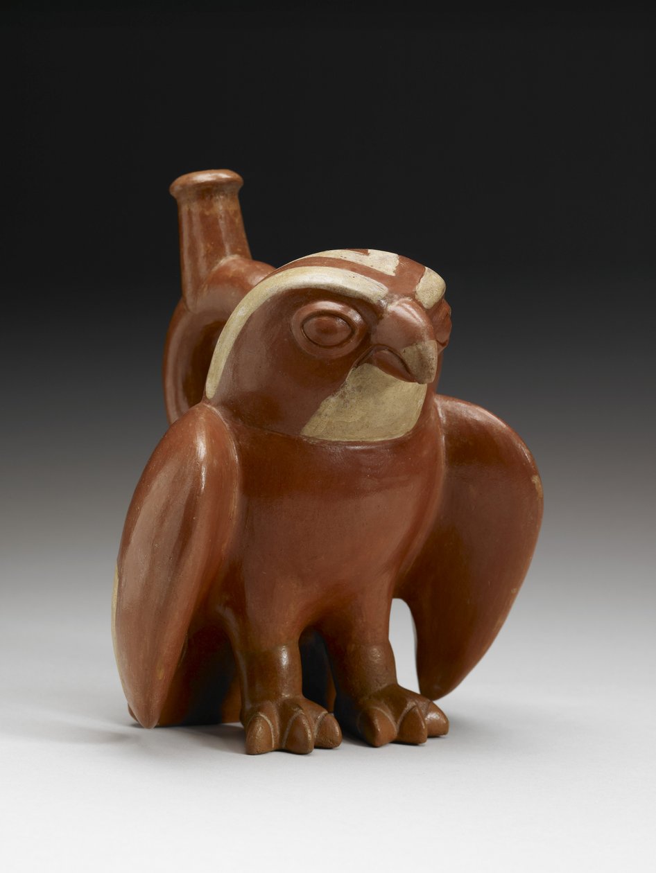 Hawk Vessel, 200-450 AD (keramikk med slip) av Moche Moche