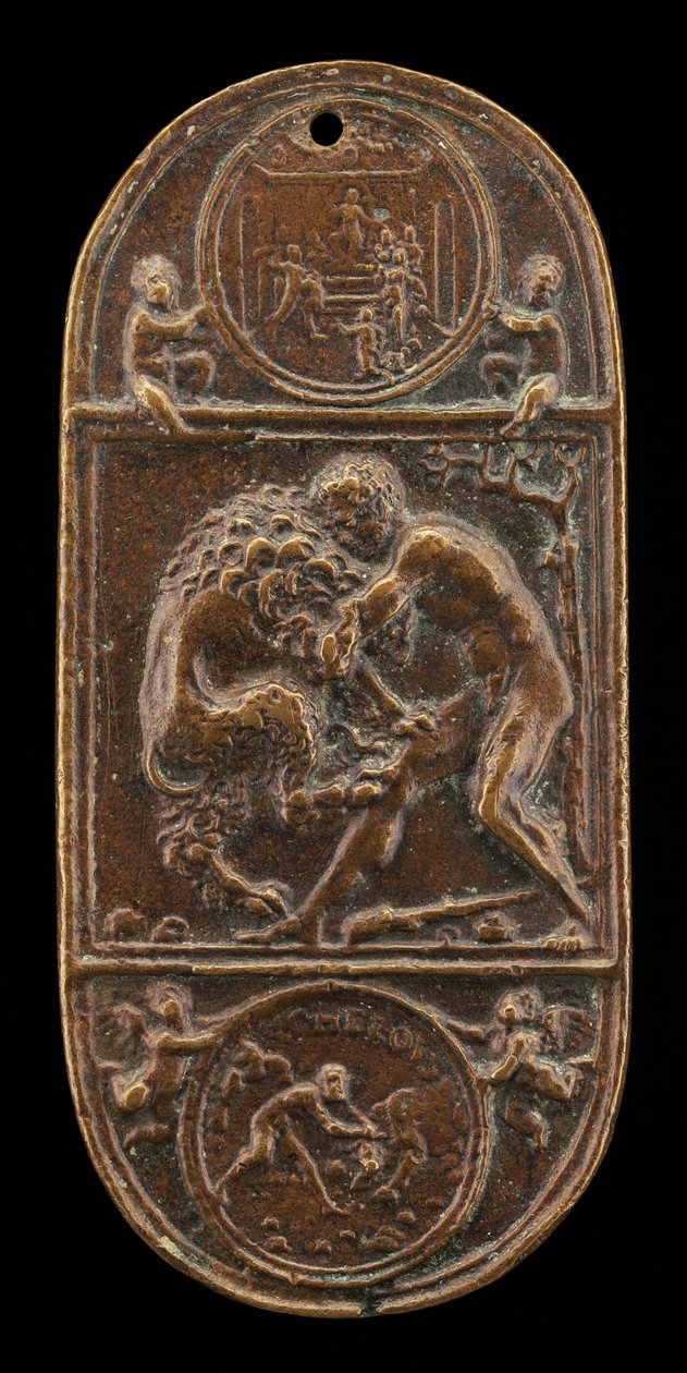 Hercules and the Nemean Lion, slutten av 1400-tallet - begynnelsen av 1500-tallet. av Moderno