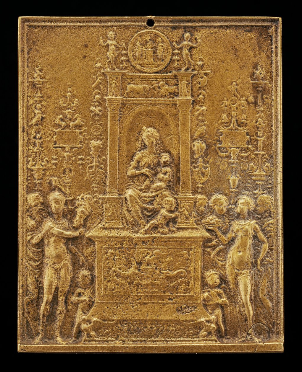 Madonna and Child Enthroned with Saints, slutten av 1400-tallet - begynnelsen av 1500-tallet. av Moderno