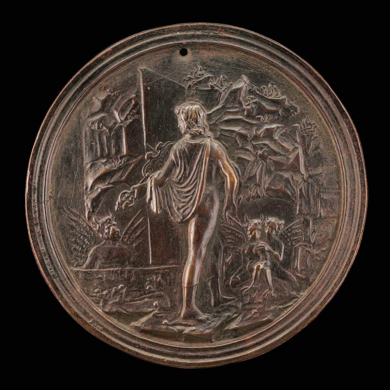 Orpheus Descending into Hades, slutten av 1400-tallet - begynnelsen av 1500-tallet. av Moderno