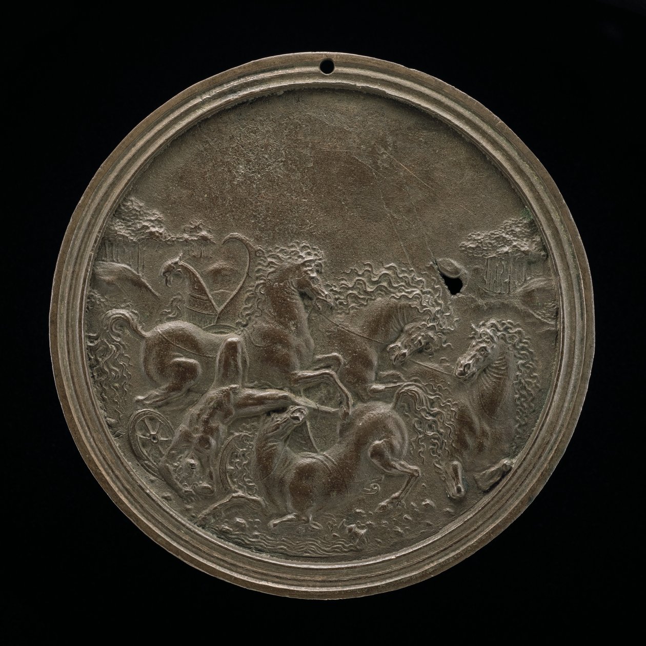 The Death of Hippolytus, eller The Fall of Phaeton, sent 15. - tidlig 16. århundre. av Moderno