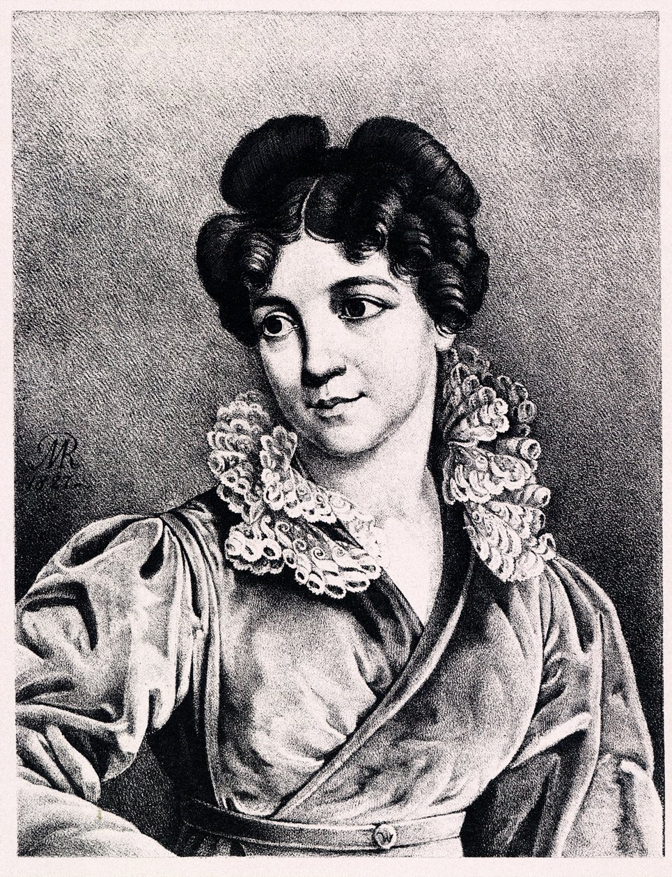 Portrett av grevinne Praskovya Petrovna Kutaisova 1784-1870, 1827 av Modest Dmitryevich Rezvoy