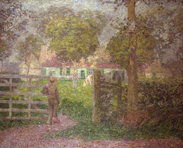 The Homestead, ca. 1910 (olje på lerret) av Modest Huys