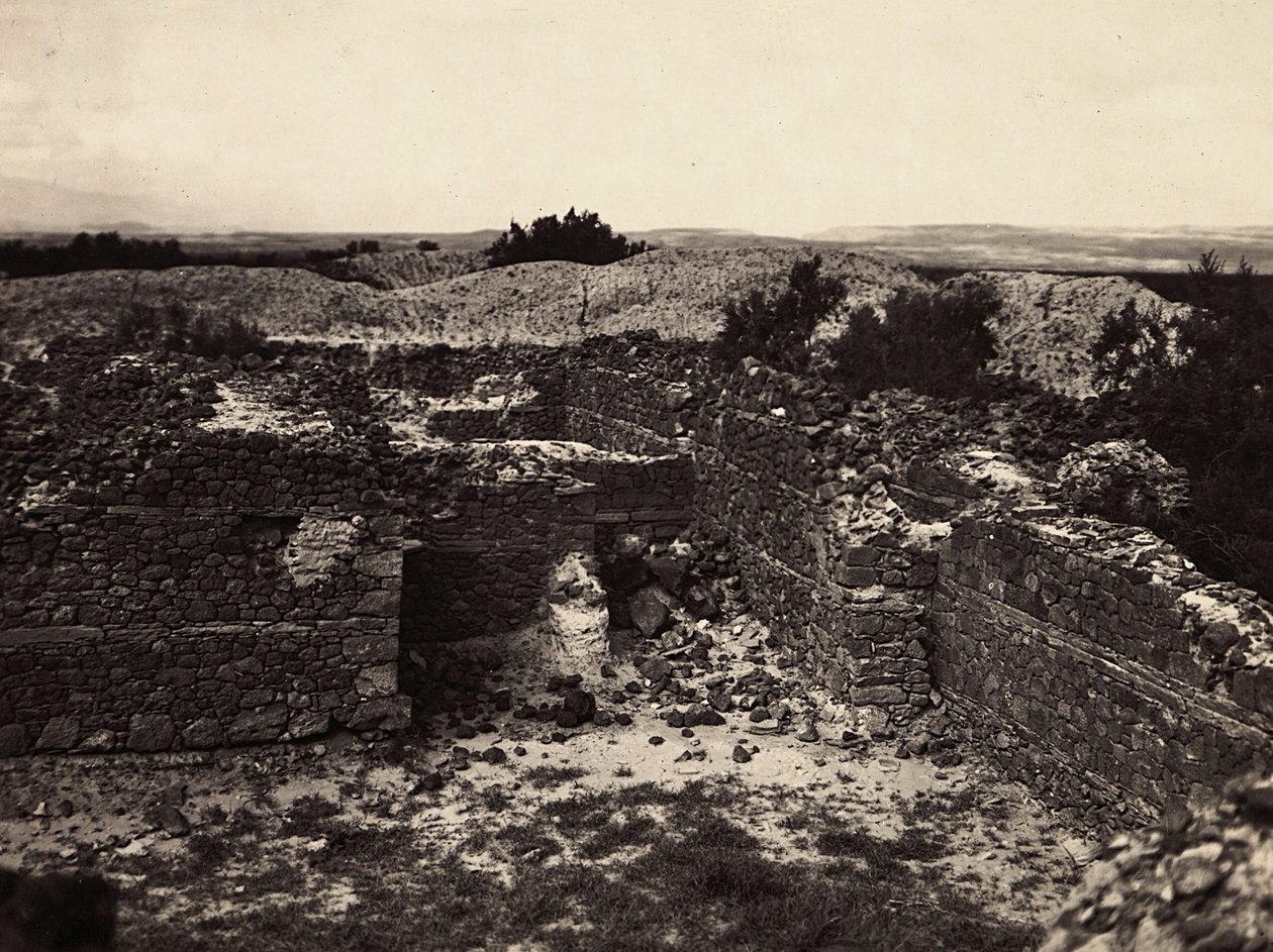 Bygge et imperium i den fascistiske tidsalderen: Axum-ruinene av Solens tempel i Adulis, 09.05.1936 (s/hvitt-bilde) av Modestino Baldinetti