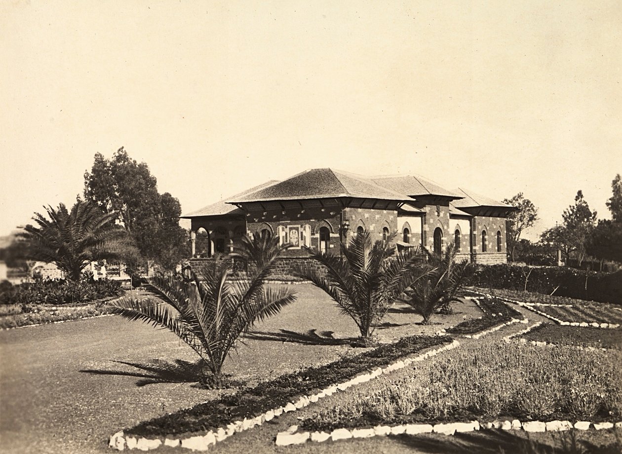Building an Empire i den fascistiske tidsalderen: Regjeringskontoret i Asmara, 09.05.1936 (s/hvitt-bilde) av Modestino Baldinetti
